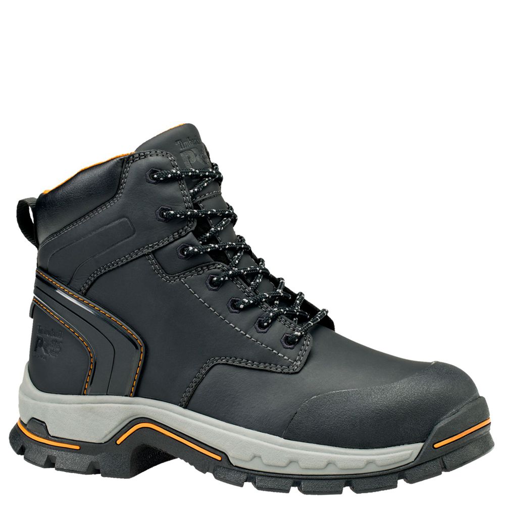 Timberland Mens Work Boots PRO® Stockdale 6" Alloy Toe - Black - India PO4987612